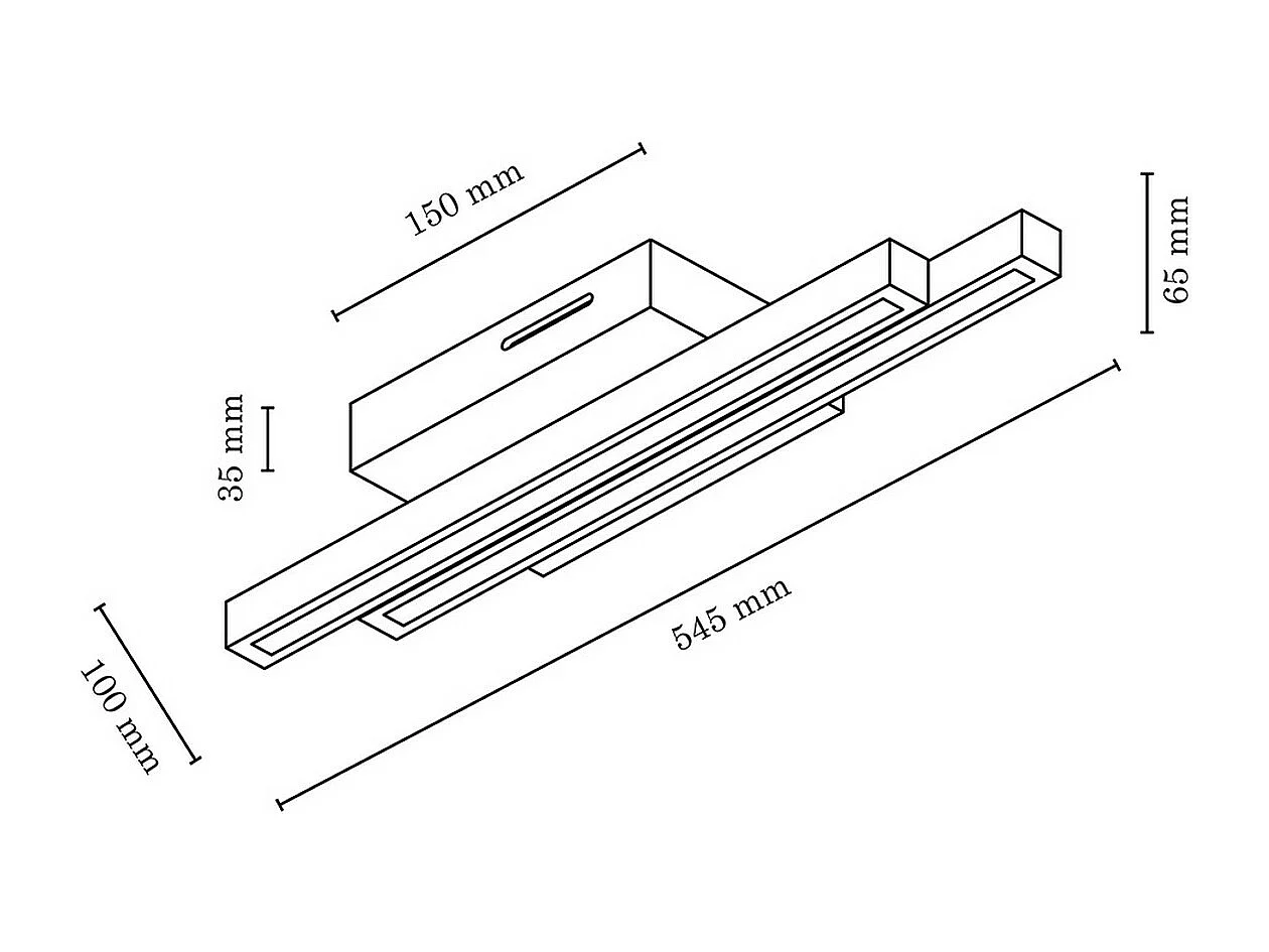 Lampa Sufitowa Guadalupa, Brązowy, 54,5x10x6,5 cm, EPIKASA