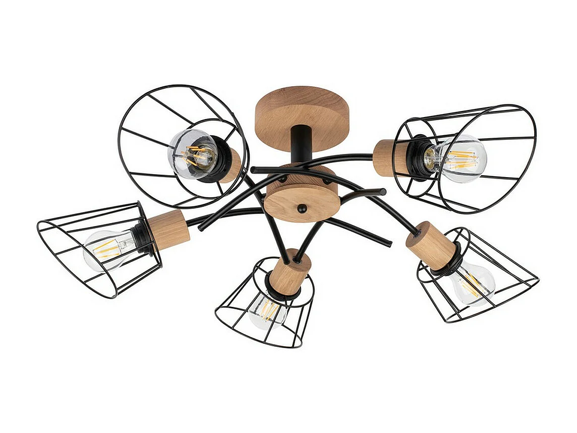 Plafonnier Missouri, Marron, 70x70x29 cm, EPIKASA