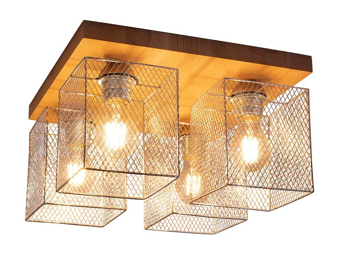 Candeeiro de Teto Mino, Castanho, 34x34x21 cm, EPIKASA