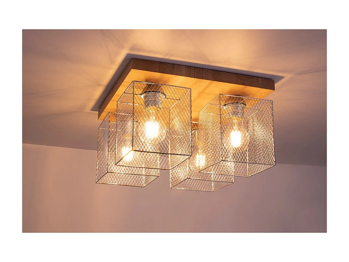 Candeeiro de Teto Mino, Castanho, 34x34x21 cm, EPIKASA