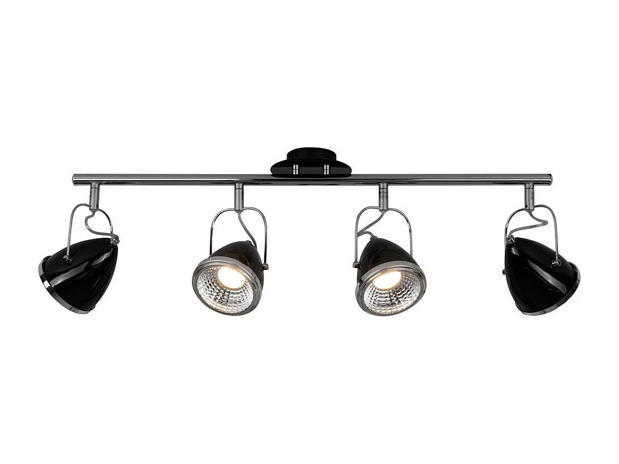 Plafonnier Lesse, Noir, 76x13x26 cm, EPIKASA