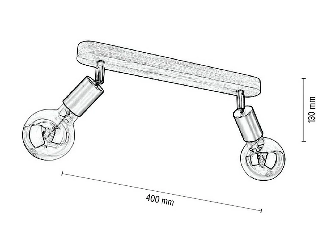 Candeeiro de Teto Aronne, Cinzento, 5x40x13 cm, EPIKASA