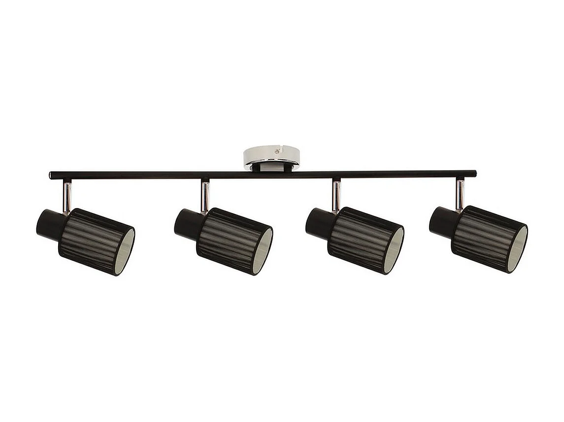 Plafonnier Danio, Noir, 78x9x21 cm, EPIKASA