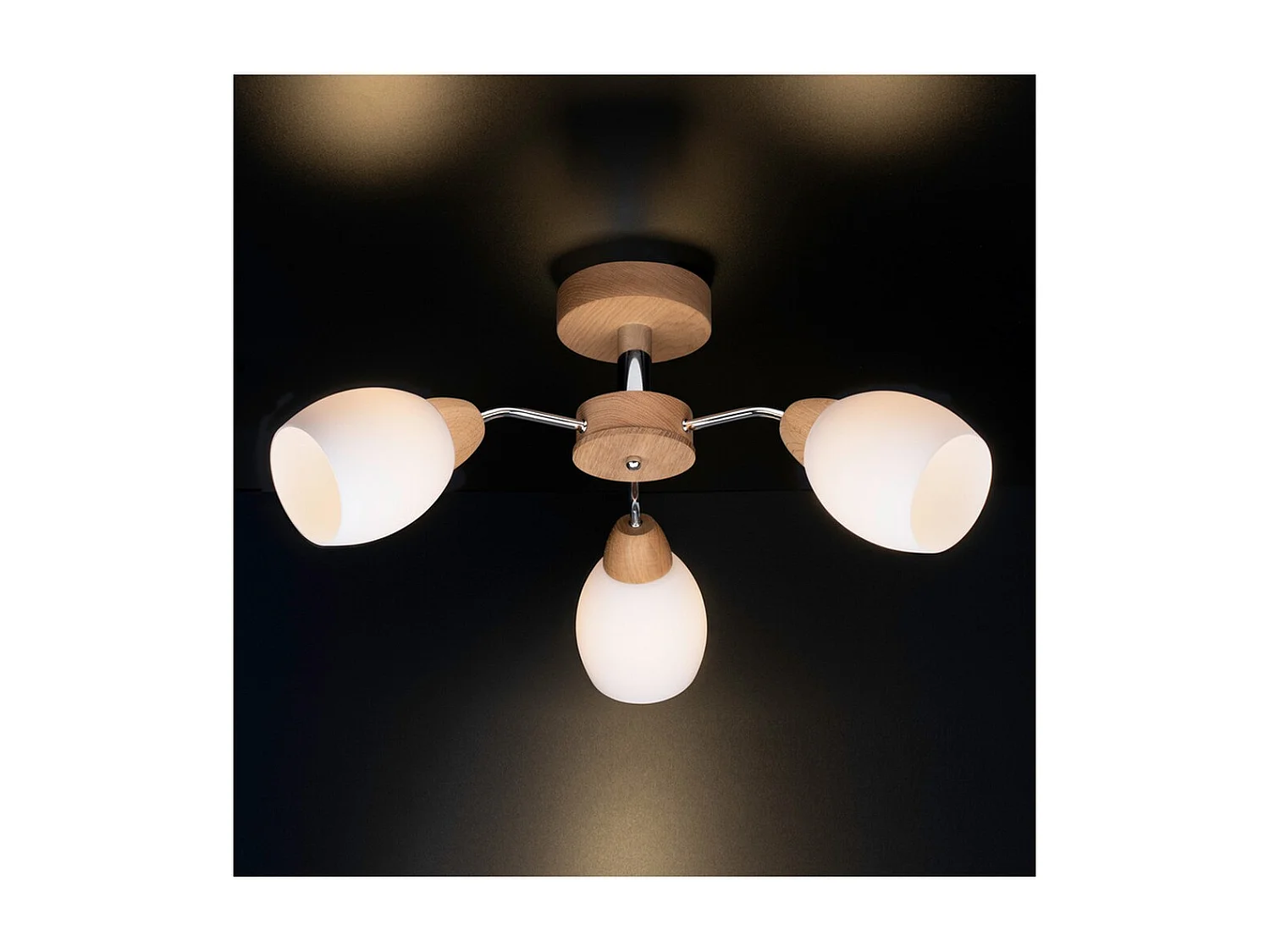 Lampa Sufitowa Navia, Brązowy, 62x62x25 cm, EPIKASA