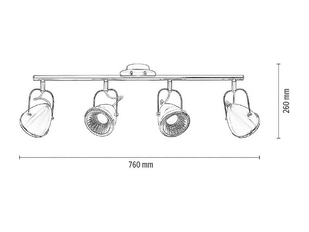 Candeeiro de Teto Lesse, Branco, 76x13x26 cm, EPIKASA