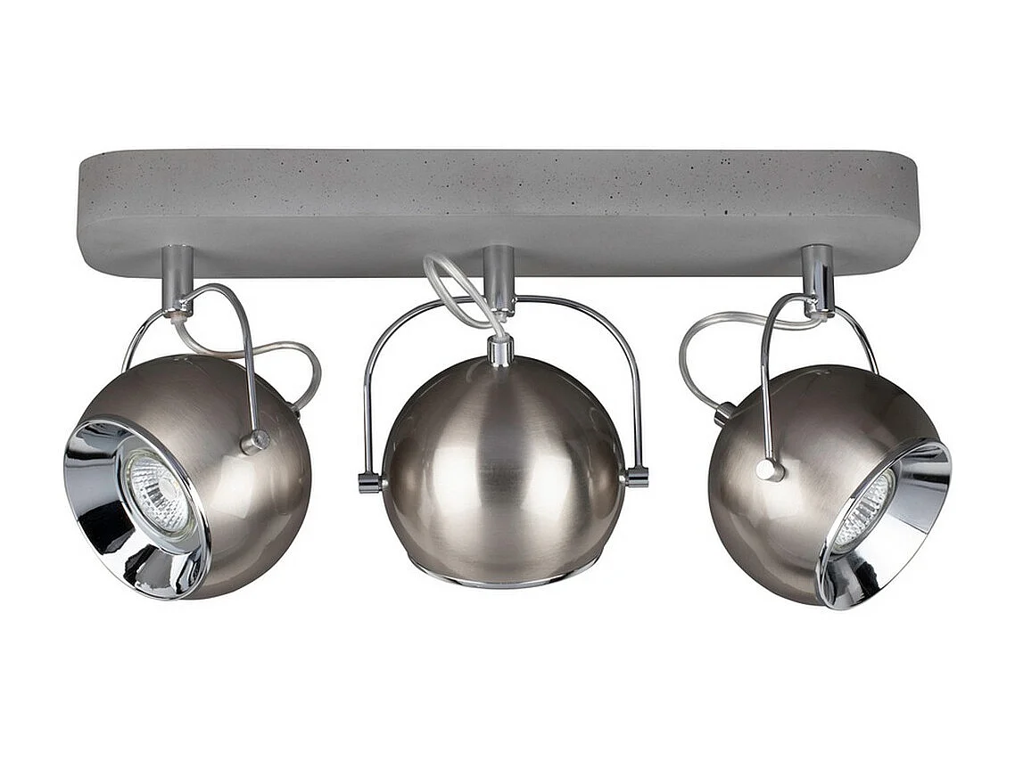 Plafonnier Strasburgo, Gris, 11x41x22 cm, EPIKASA