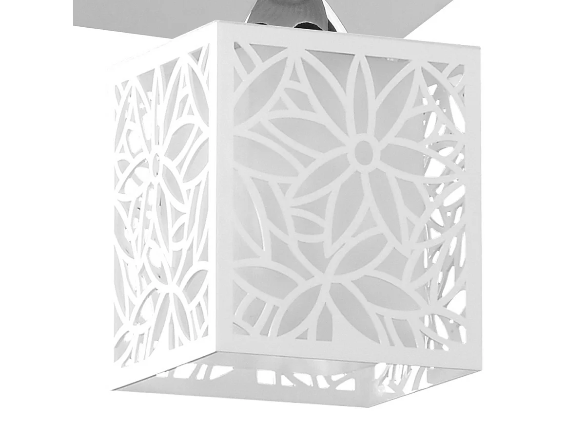 Plafonnier Mino, Blanc, 33x33x22 cm, EPIKASA