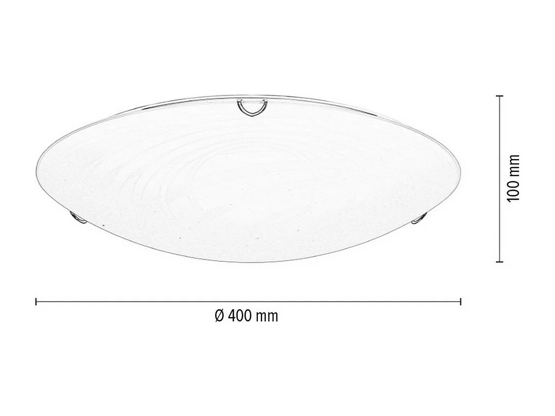 Plafondlamp Saale, Wit, 40x40x10 cm, EPIKASA