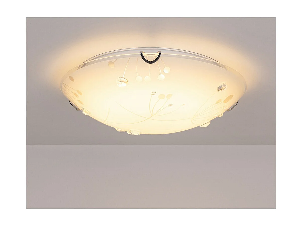 Plafonnier Eger, Blanc, 50x50x10 cm, EPIKASA