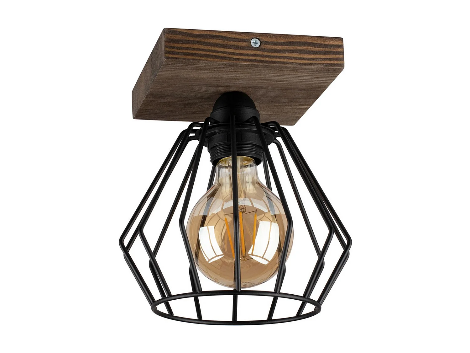 Lampada a Soffitto Eufrate, Marrone, 19x19x23 cm, EPIKASA