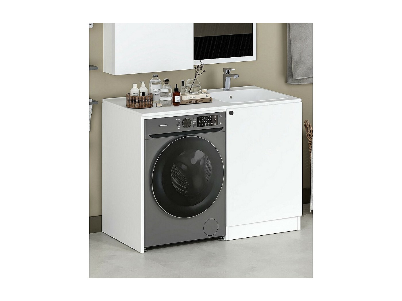 mobile per lavatrice con lavabo