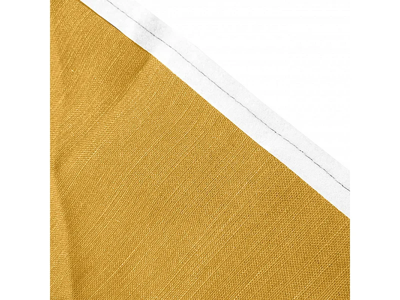 Cache-sommier tapissier 160x200 cm en tissu jaune - NIVU 9366