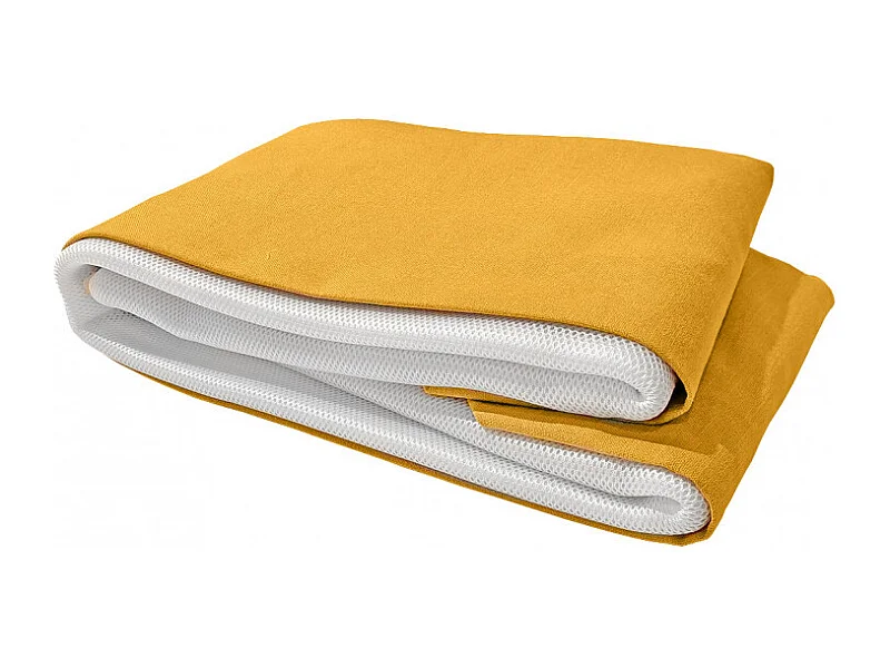 Cache-sommier tapissier 140x200 cm tissu jaune - NIVU 9465