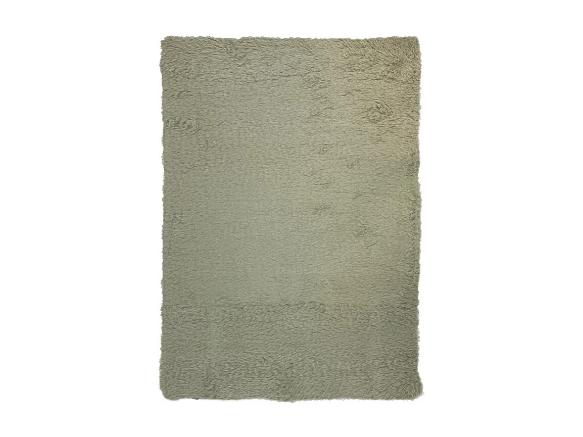Tapis rectangulaire sherpa vert kaki 100 x 133 cm - NUAGE 2288