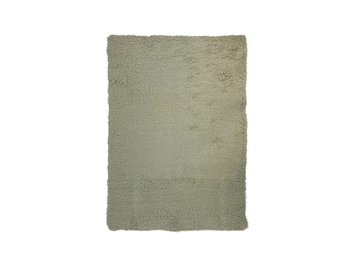 Tapis rectangulaire sherpa vert kaki 100 x 133 cm - NUAGE 2288