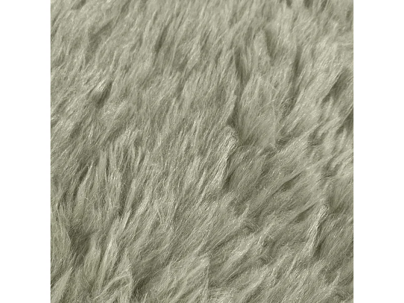 Tapis rectangulaire sherpa vert kaki 100 x 133 cm - NUAGE 2288