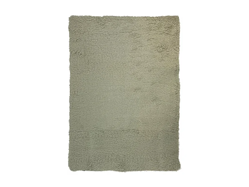 Tapis rectangulaire sherpa vert kaki 100 x 133 cm - NUAGE 2288