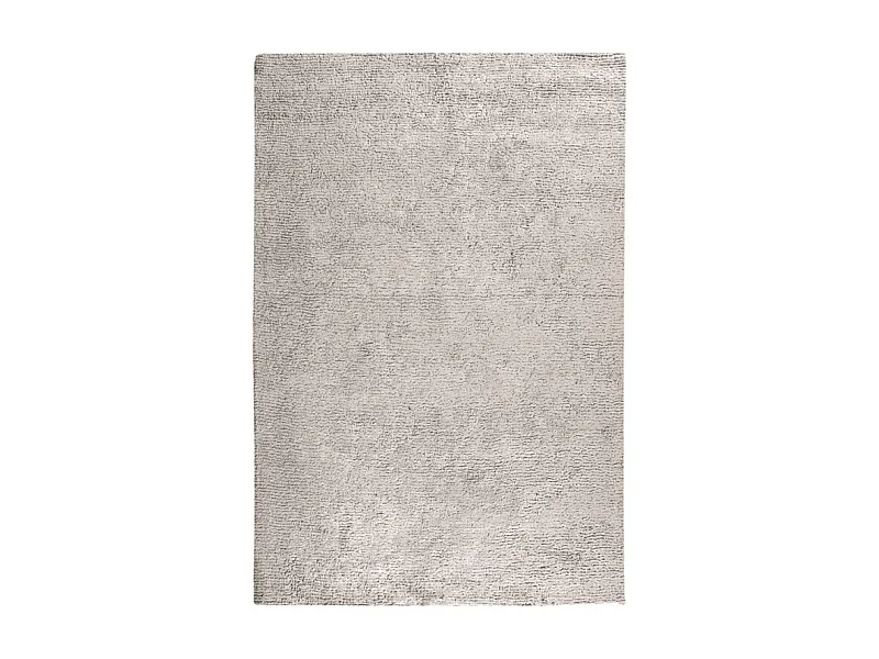 Tapis 120 x 180 cm beige clair en coton poils longs tout doux - JALNA