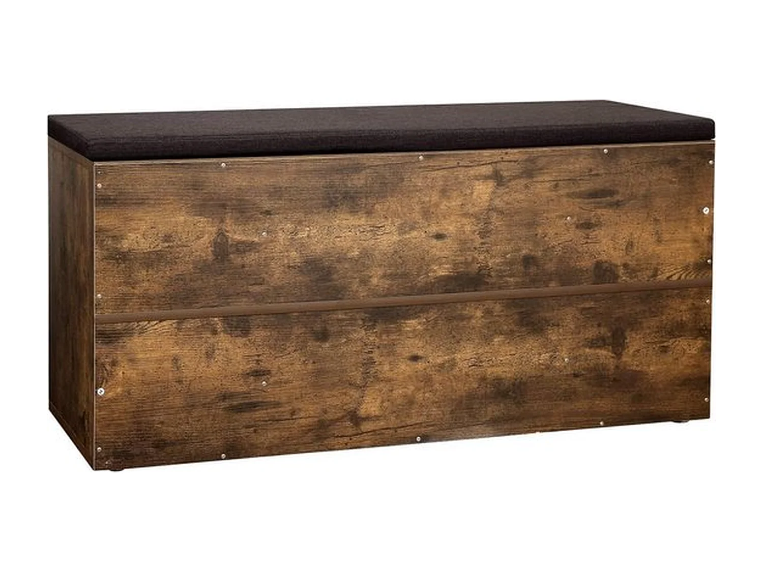 Meuble à chaussures avec siège - Noir et brun rustique