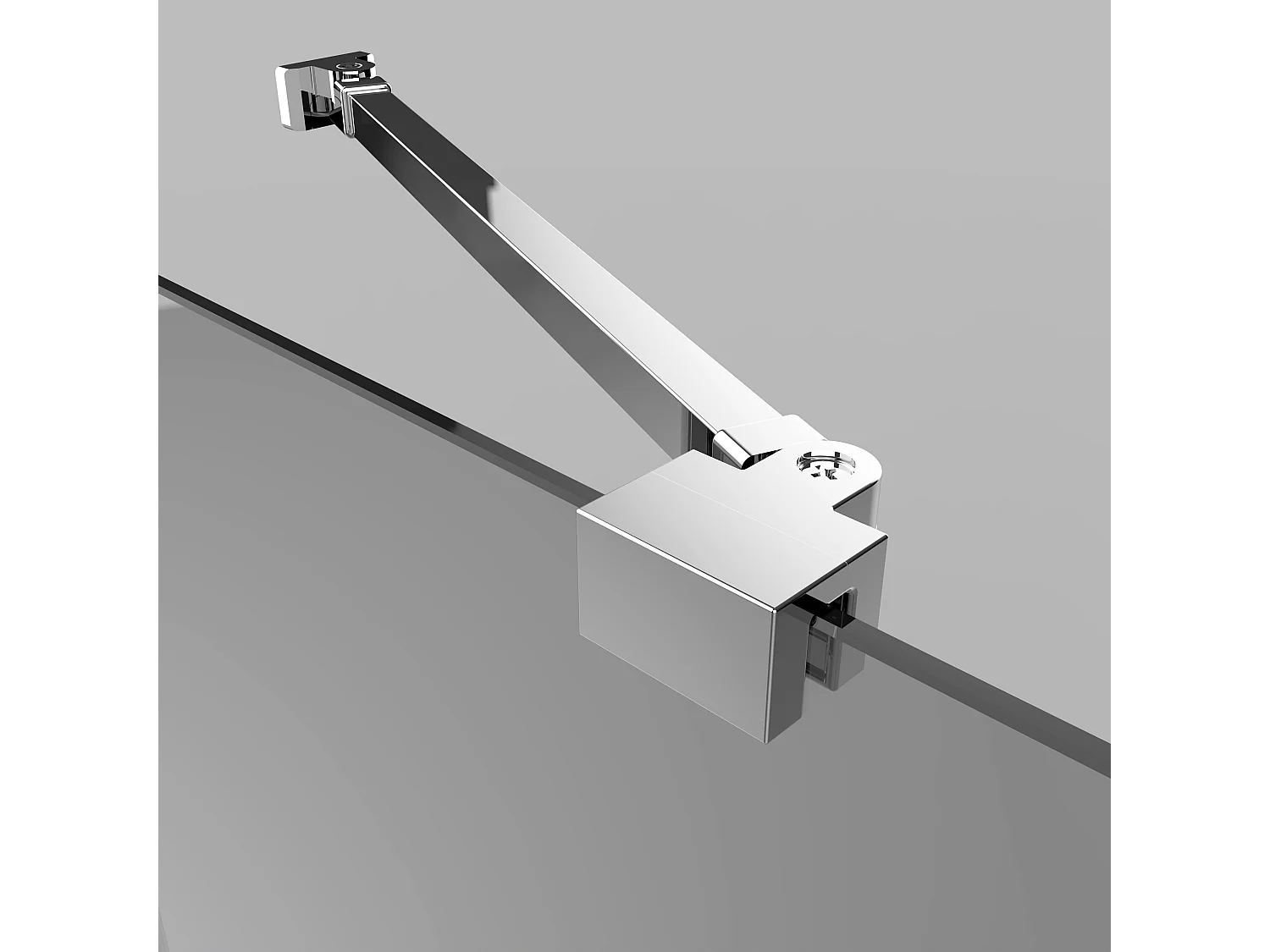 EMKE Pare de baignoire en 6 mm verre securit Paroi de douche pliable pour baignoire 100 x 140 cm Revêtement Nano facile à nettoyer Modèle 3