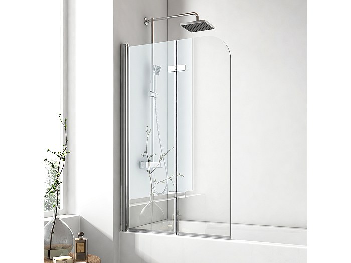 Cabine De Douche Pare-baignoire Forte 70x160 Cm, PVC, Ouverture Latérale, Hauteur 150 Cm - Neuf