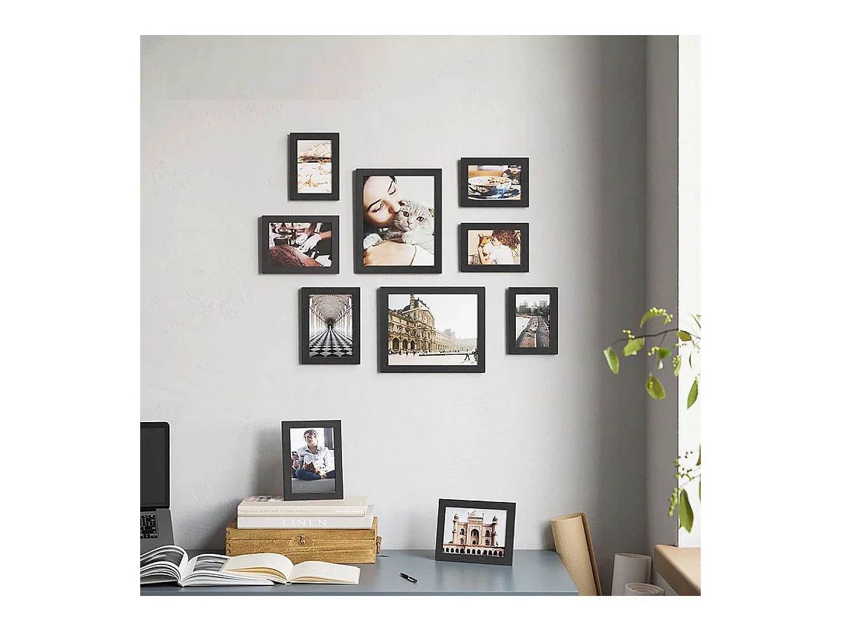 Bobbel Home fotolijsten wandset - 10 fotokaders in diverse maten