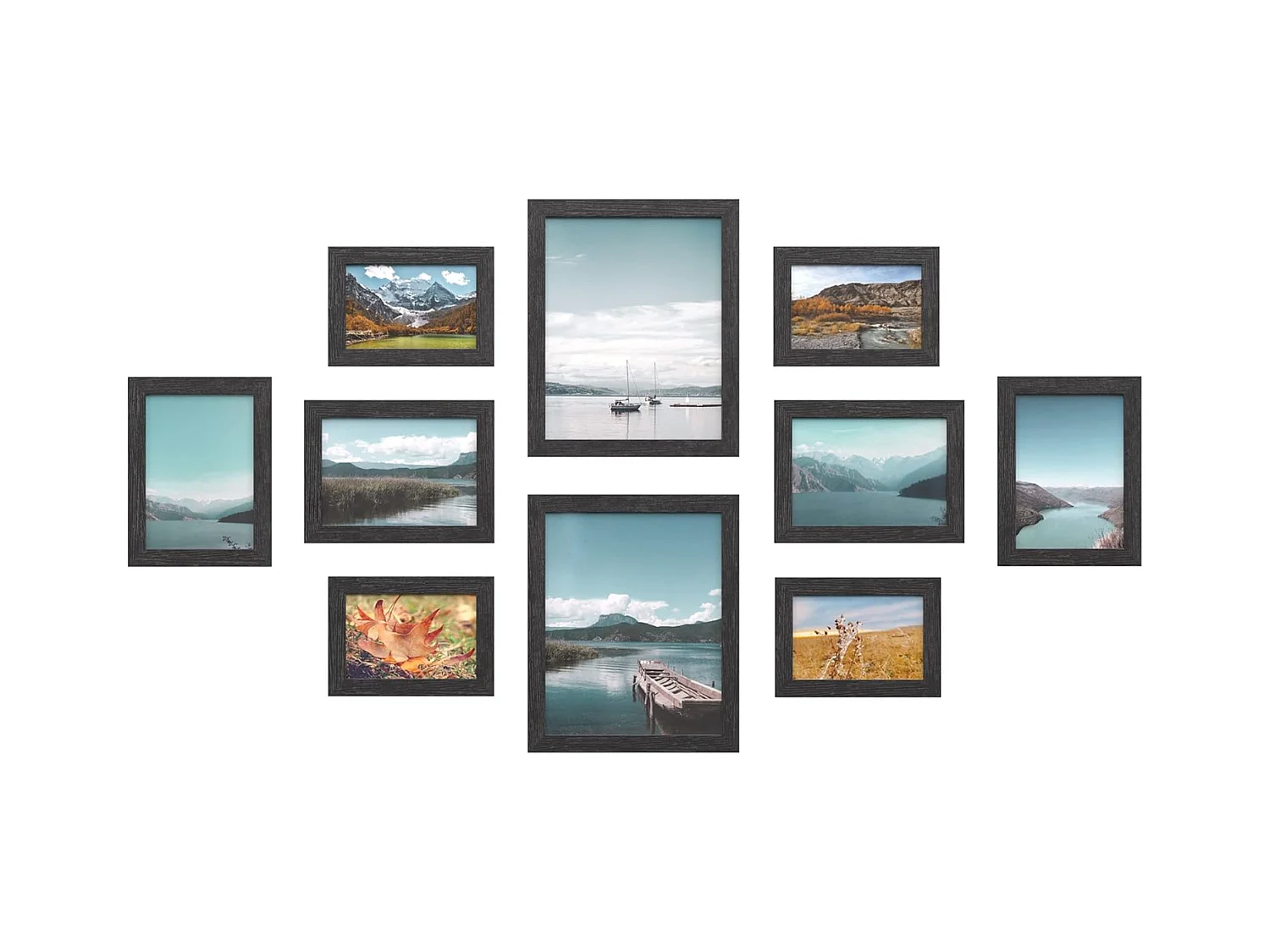 Bobbel Home fotolijsten wandset - 10 fotokaders in diverse maten
