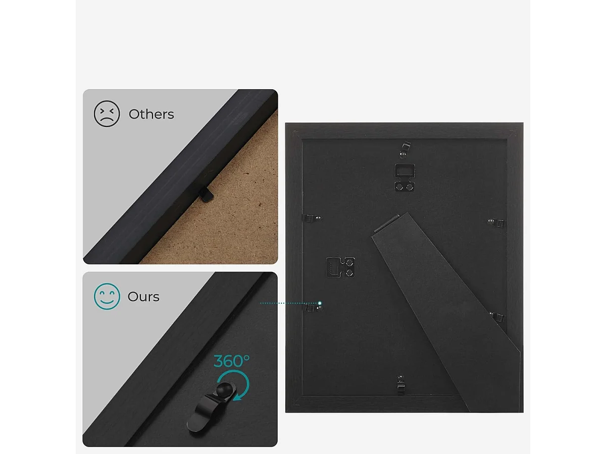 Set mural de cadres photo Bobble Home - 10 cadres photo de différentes tailles