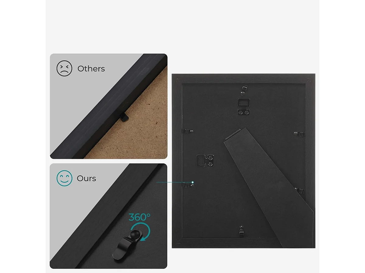 Set mural de cadres photo Bobble Home - 10 cadres photo de différentes tailles