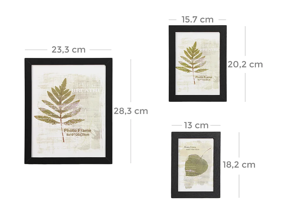 Set mural de cadres photo Bobble Home - 10 cadres photo de différentes tailles