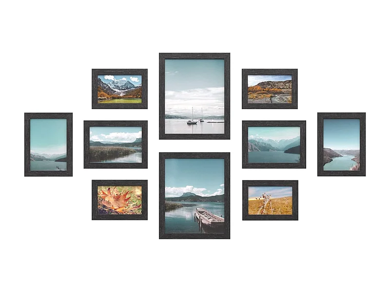 Bobbel Home fotolijsten wandset - 10 fotokaders in diverse maten