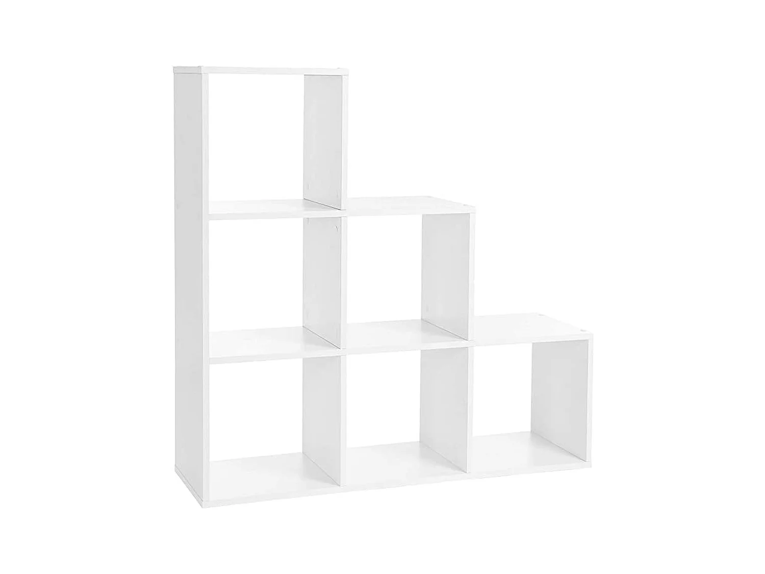 Parya Home Bibliothèque - Crémaillère d'escalier à 6 compartiments - blanc