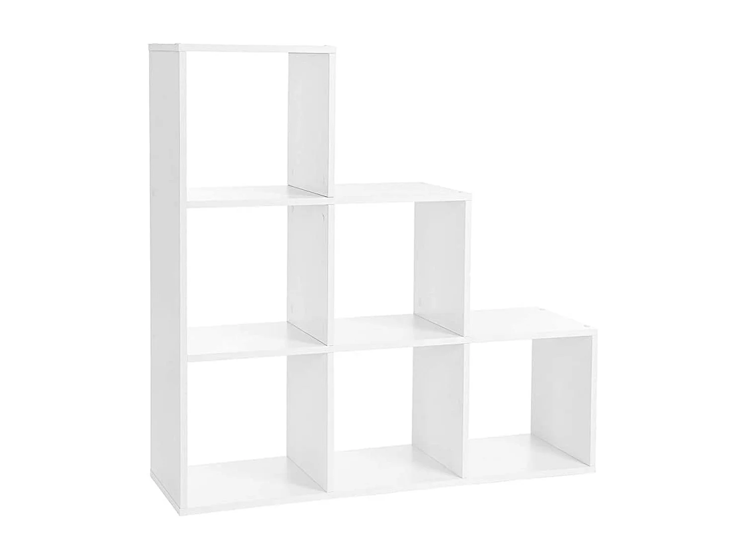 Parya Home Boekenkast- 6 vakken traprek - wit
