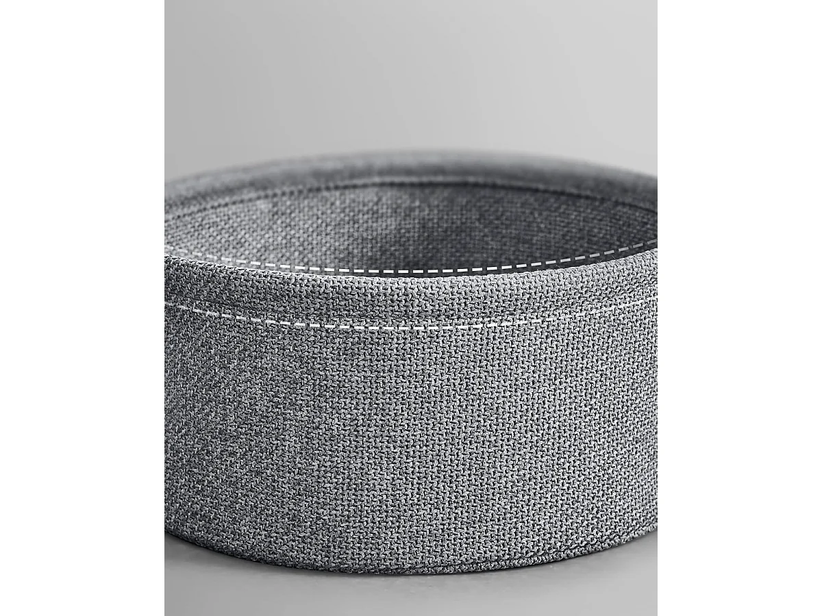 Parya Home Table basse ronde, table d'appoint avec panier en tissu