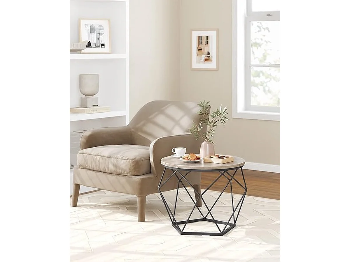 Parya home table basse,table d'appoint,Tables basses, set de 2 tables d'appoint, vintage marron-noir