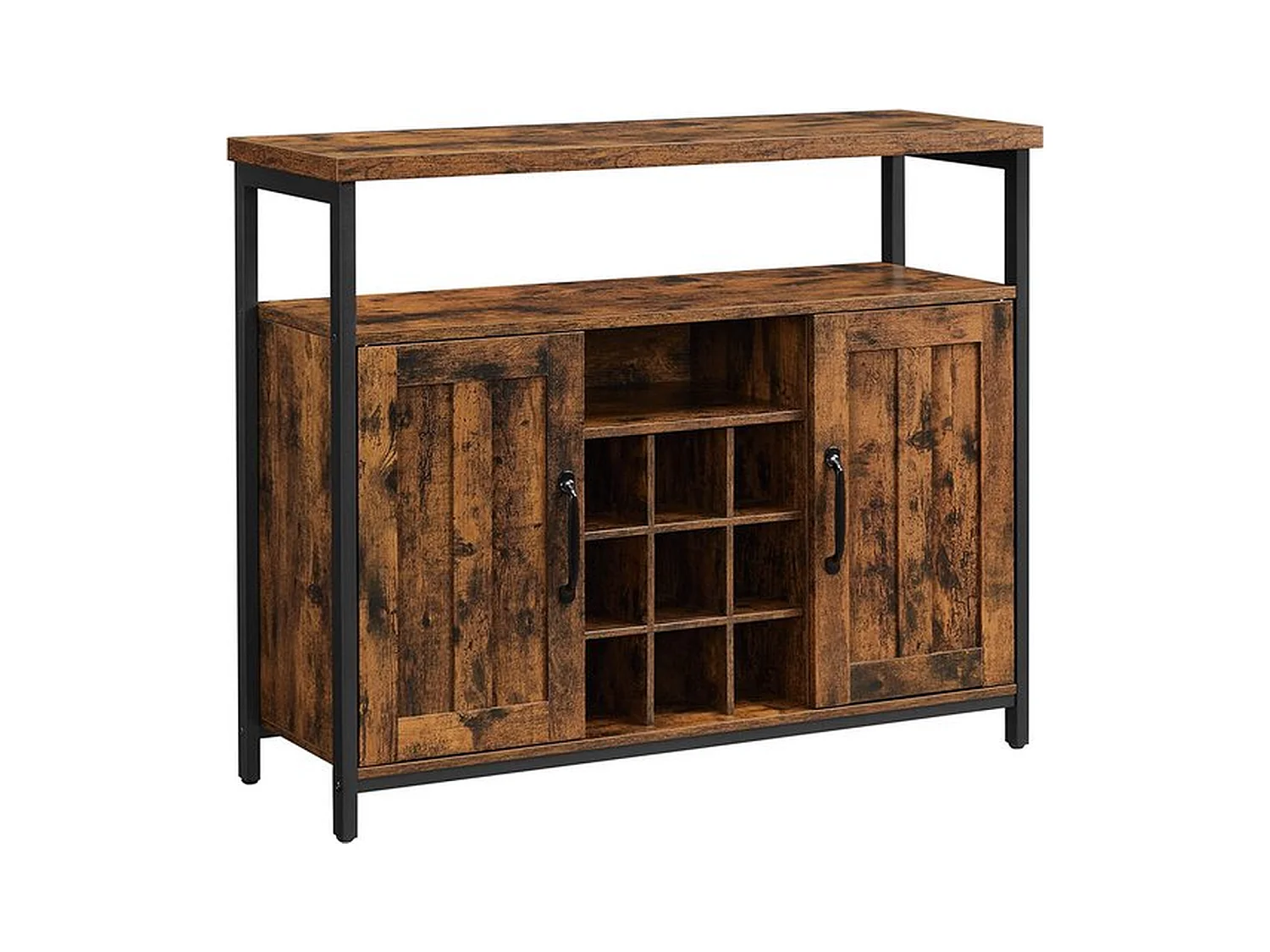 Parya home dressoir, keukenkast, wijnkast, bruinzwart