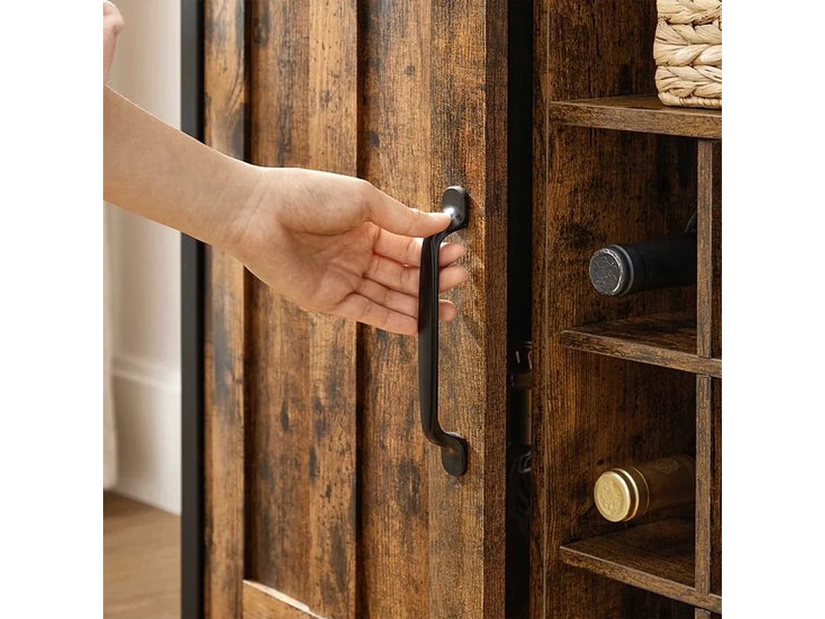 Parya home dressoir, keukenkast, wijnkast, bruinzwart