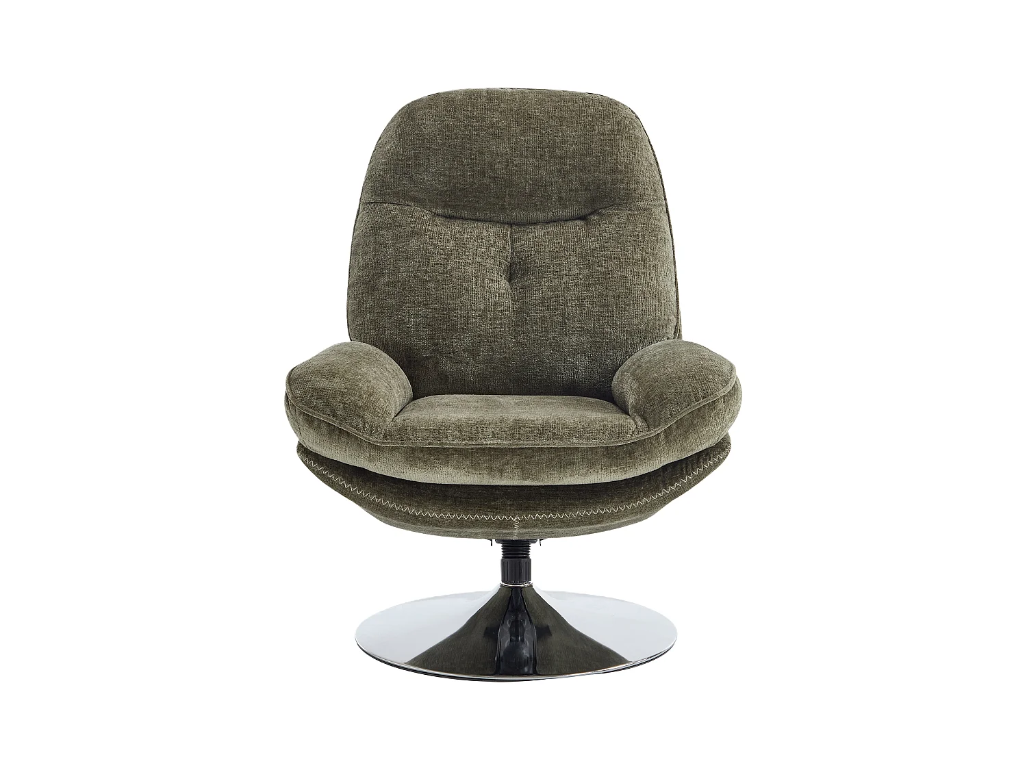 Fauteuil pivotant en tissu texturé vert ILMACA