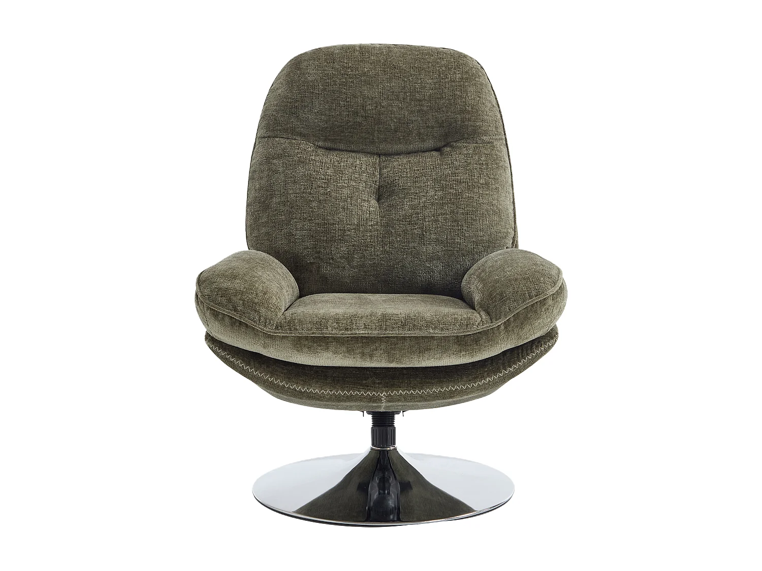Sillón giratorio de tejido texturado verde ILMACA