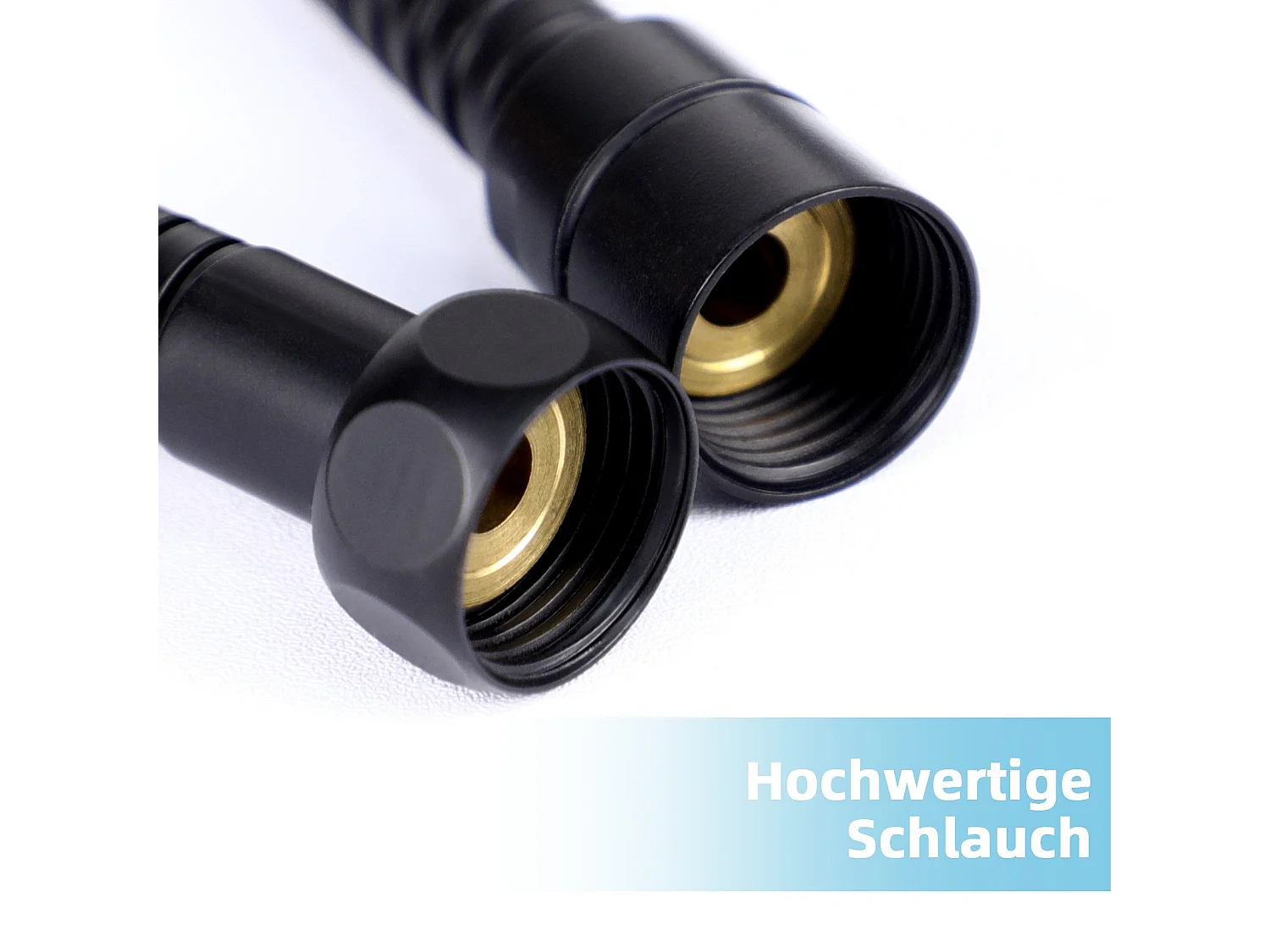 NETTLIFE Handbrause, rund, wassersparend, mit 3 Sprühdüsen, Schwarz