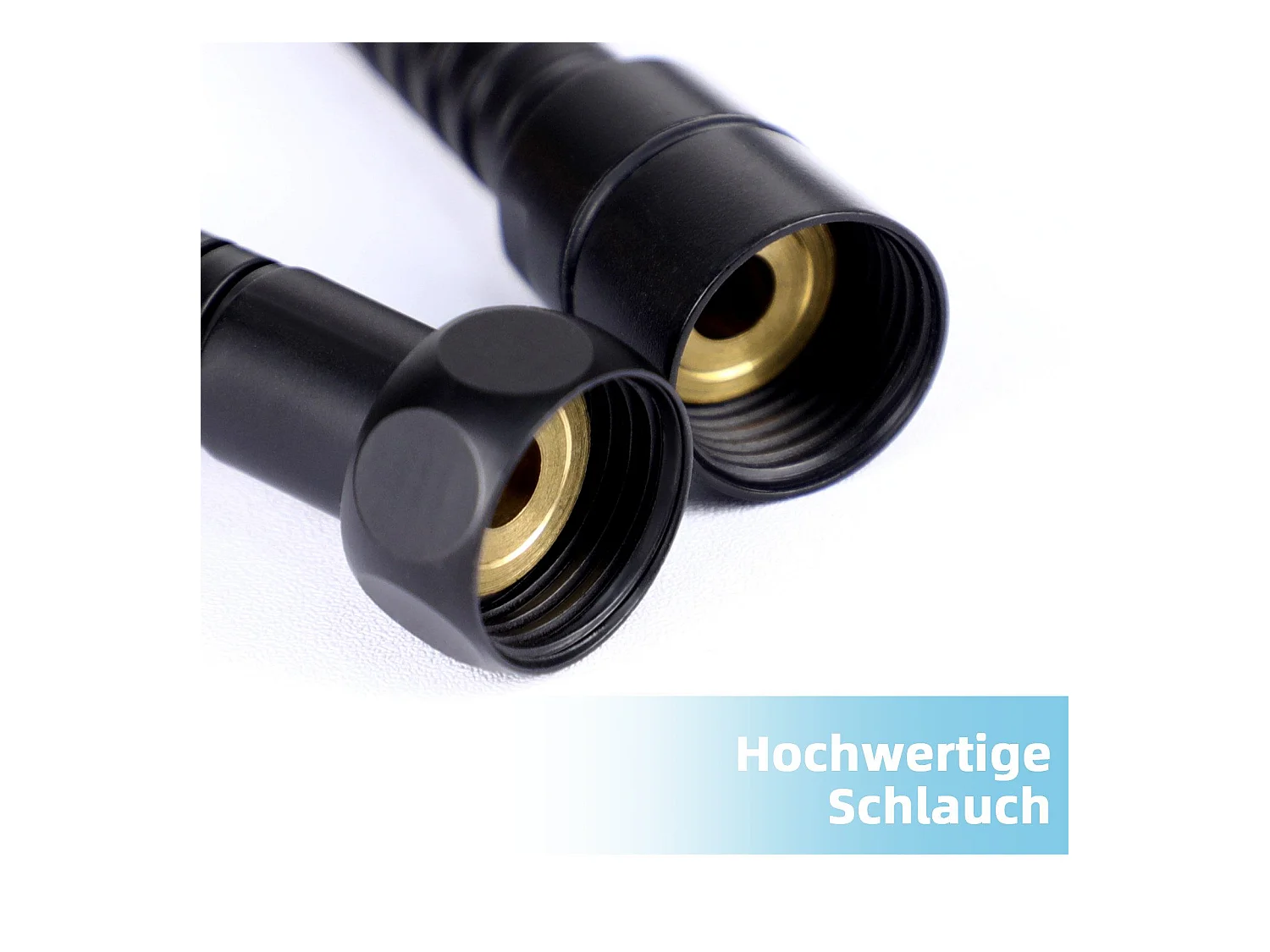 Cabezal de ducha de mano NETTLIFE redondo negro ahorrador de agua con 3 puntas de rociado