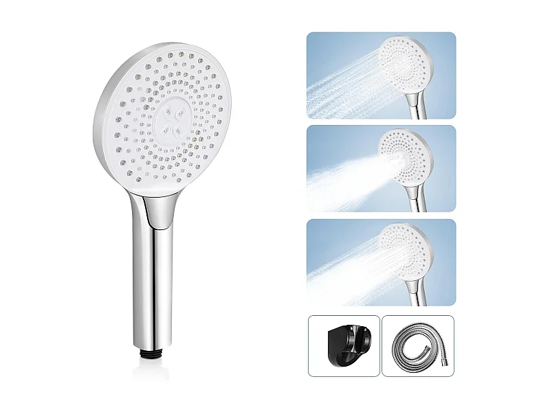 NETTLIFE Ronde Nikkel Waterbesparende Handdouche met 3 Sprays