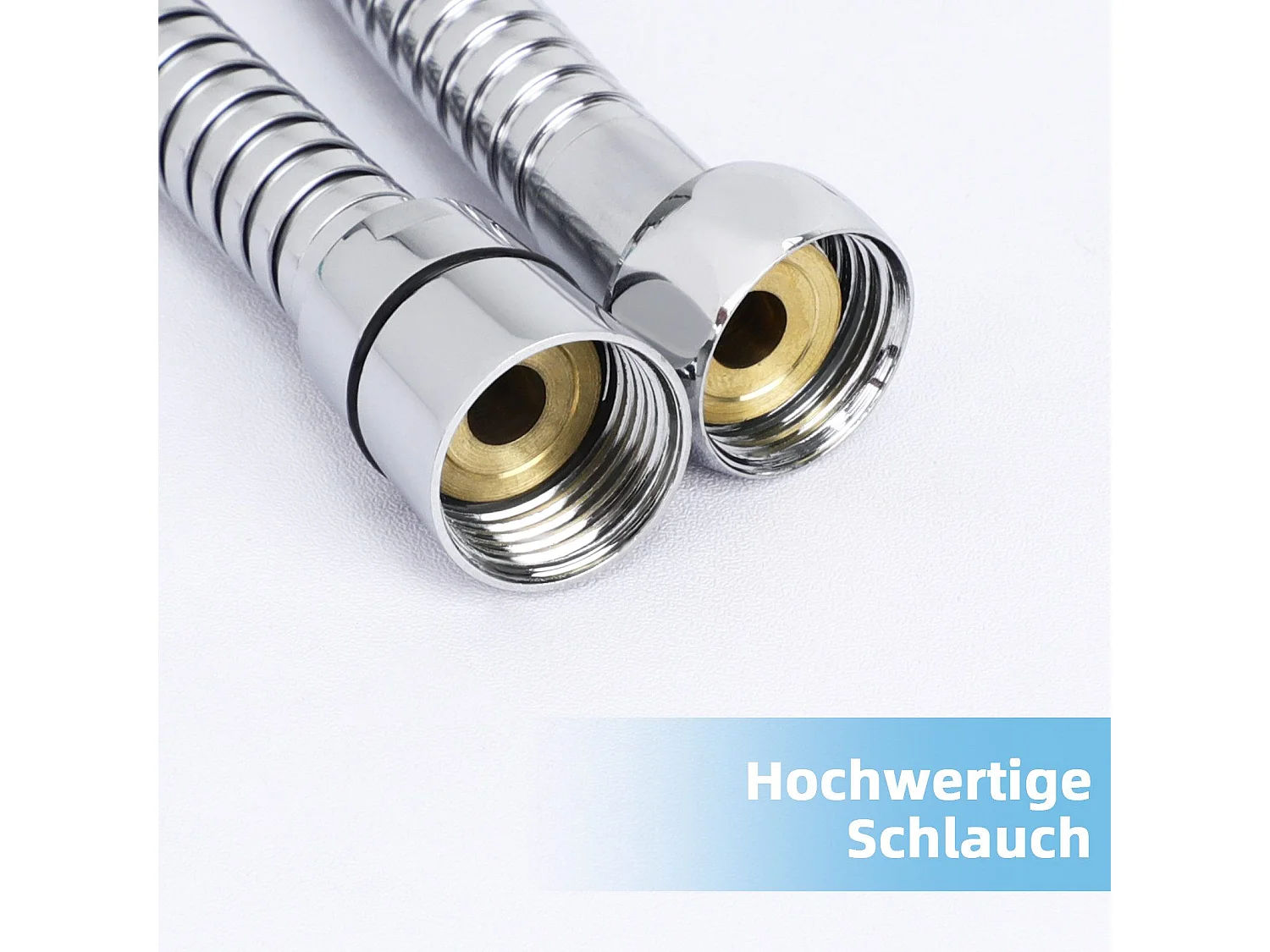 NETTLIFE Douchette à main en nickel à économie d'eau avec 3 jets de forme carrée