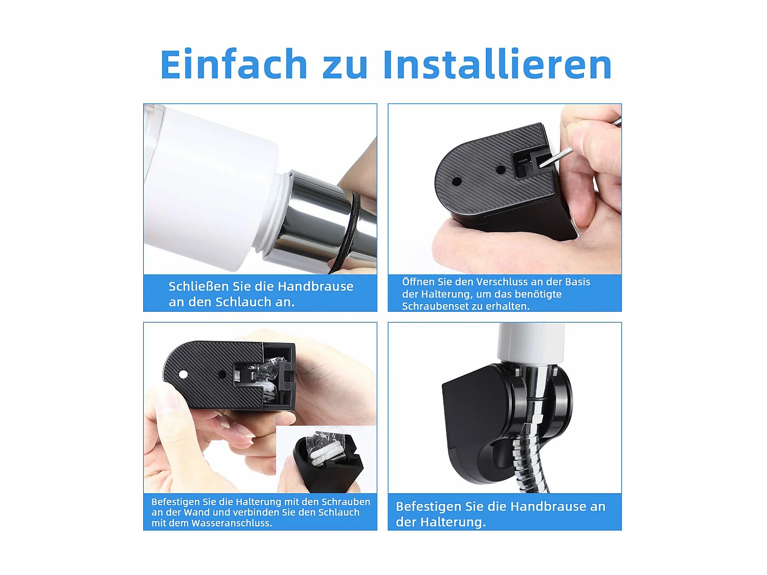 NETTLIFE Ronde waterbesparende handdouche met 5 jets wit