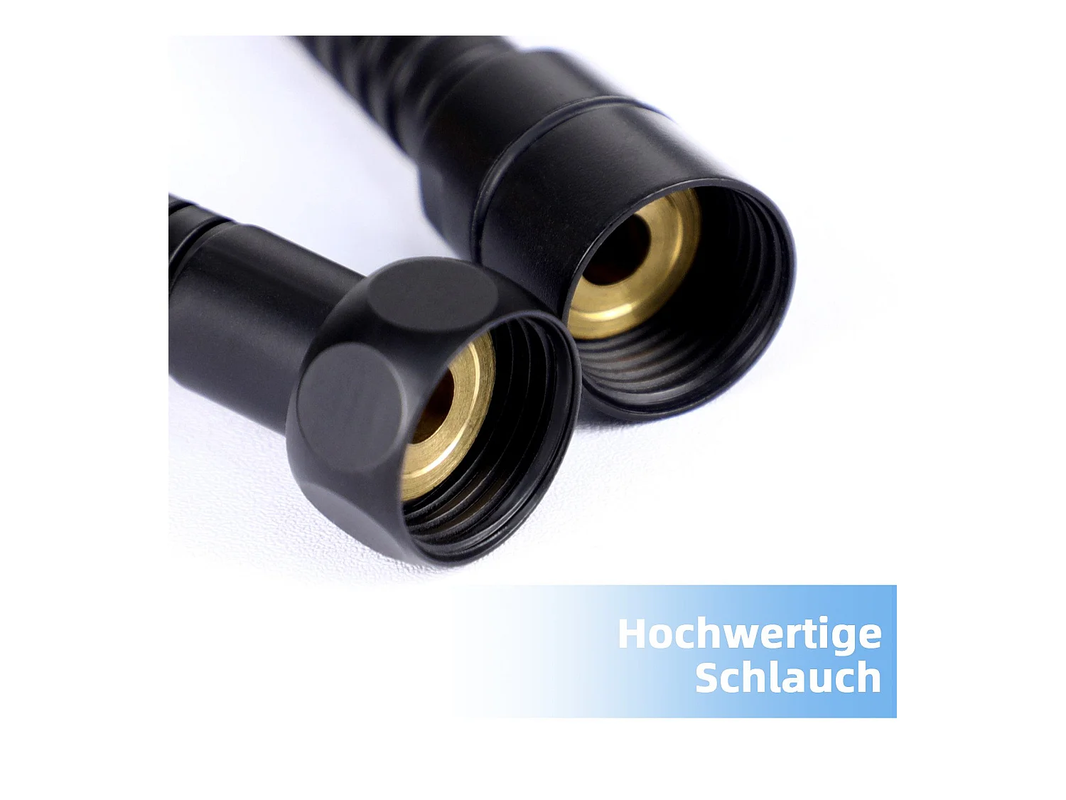 NETTLIFE Zwarte ronde waterbesparende handdouche met 5 jets