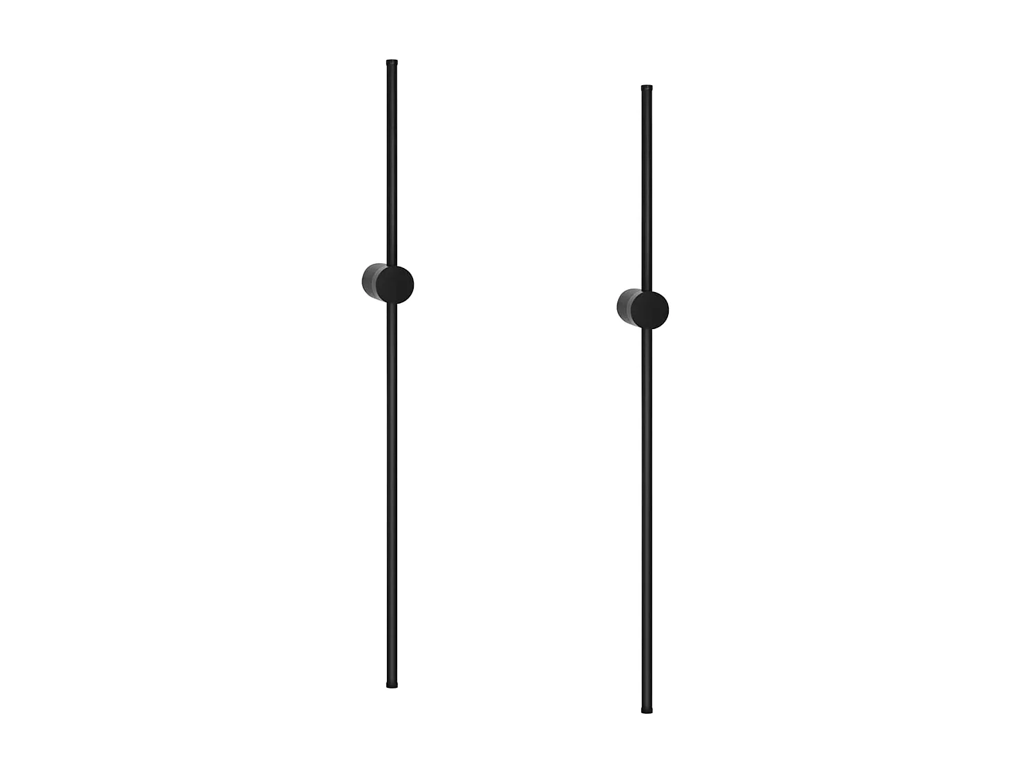 NETTLIFE 2 er Applique murale LED noire à l'intérieur 60CM 3000K indirecte moderne Éclairage mural orientable à 90°