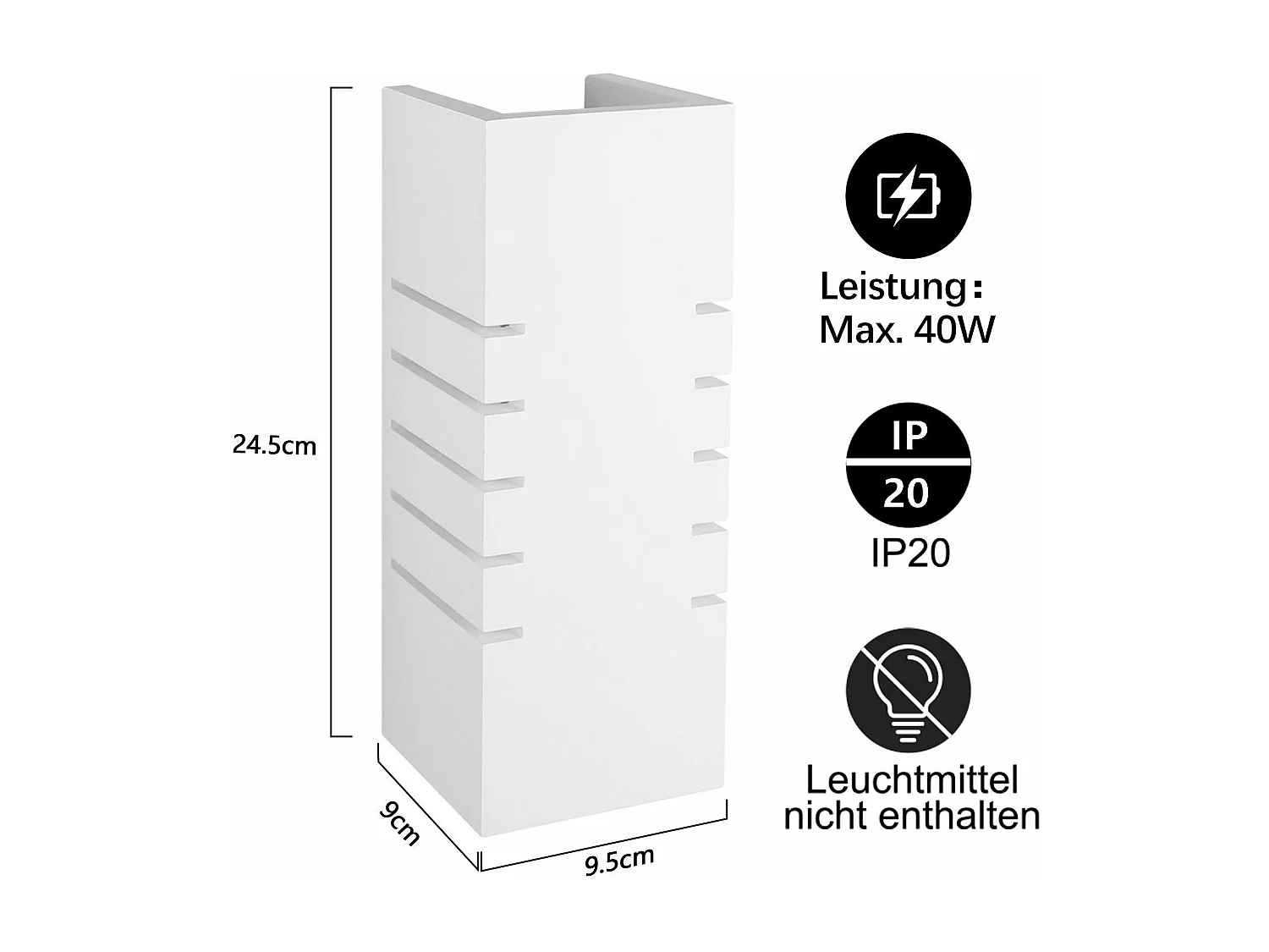 NETTLIFE Witte Binnen Wandlamp E14 Omhoog Omlaag Moderne Gang Trap Gipslamp
