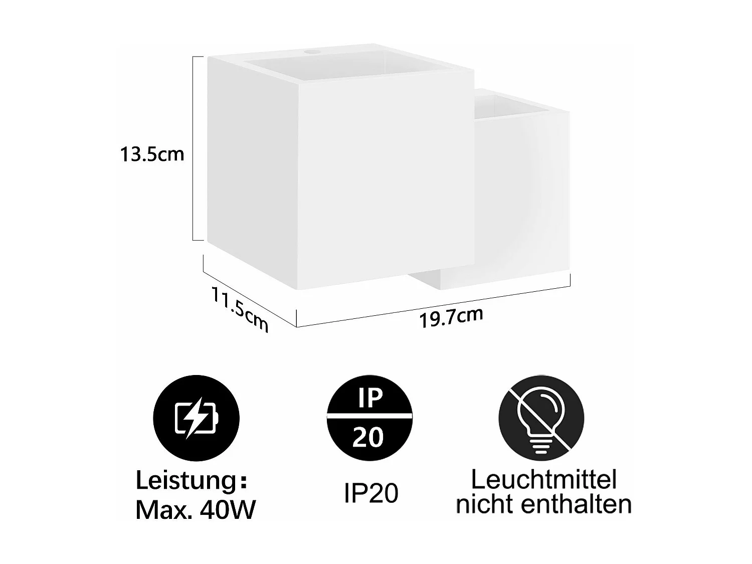 NETTLIFE Modern G9 Aplique de pared interior de yeso blanco para pasillo Escaleras arriba y abajo