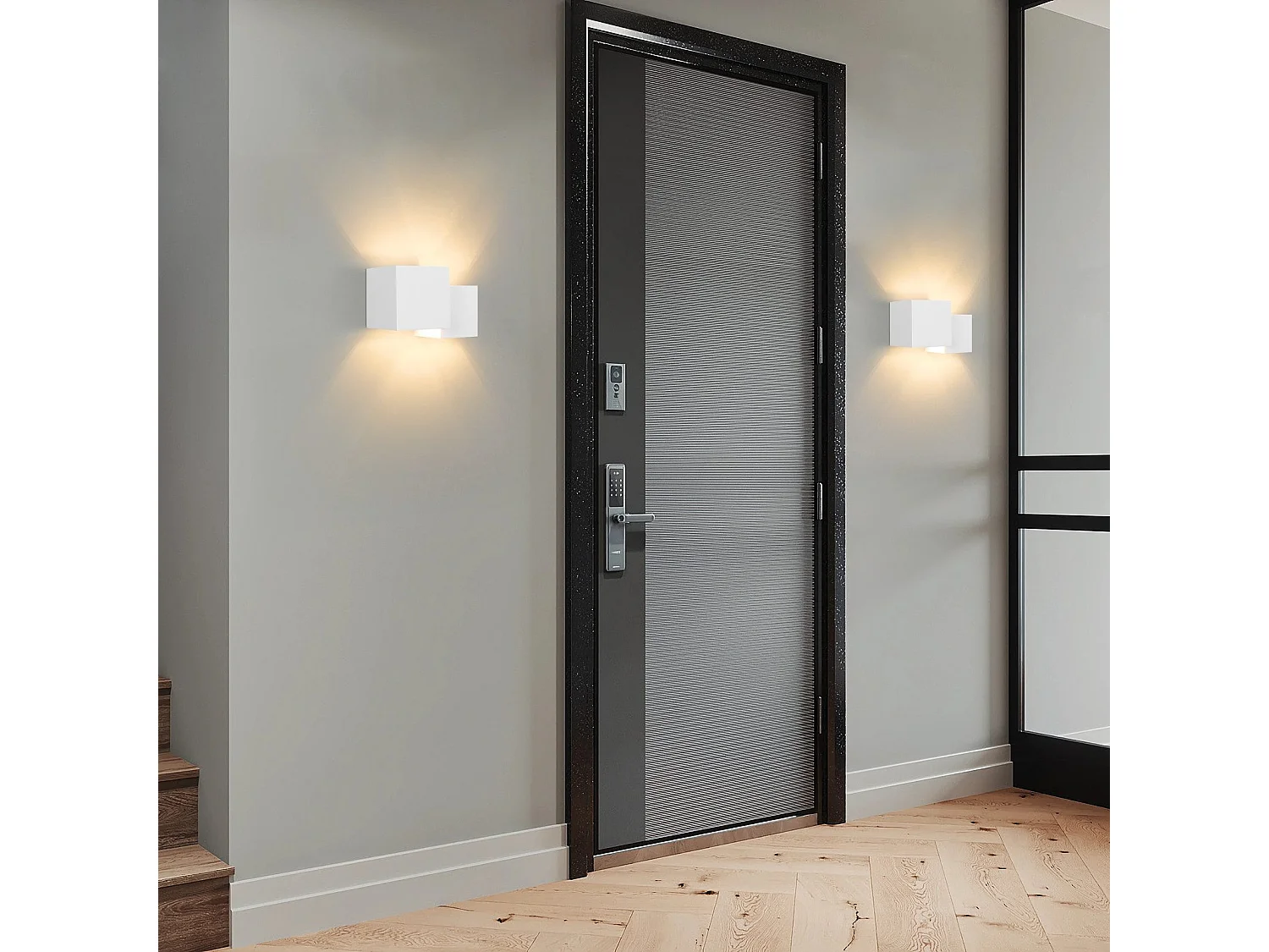 NETTLIFE Modern G9 Aplique de pared interior de yeso blanco para pasillo Escaleras arriba y abajo