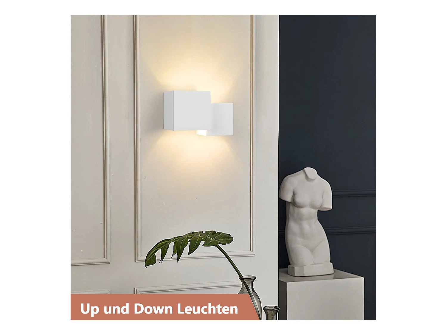 NETTLIFE Moderne G9 Witte Gips Binnen Wandlamp voor Hal Trap Omhoog en Omlaag